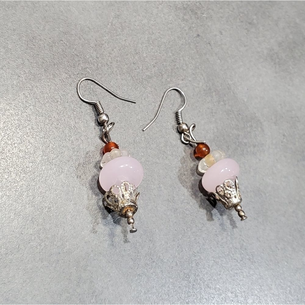 Handmade beadedโ earrings